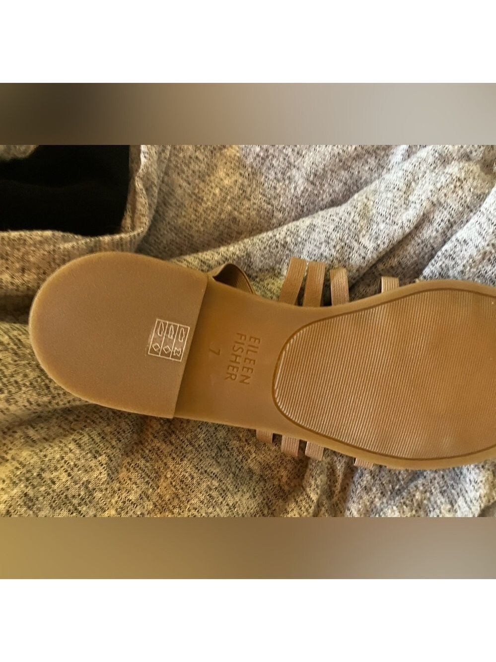🔥NEW🔥 Eileen Fisher Rato Honey Tumbled Nubuck Leather Slip On Sandals W7 - Picture 10 of 12